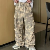 digital camo wide baggy cargo pants　VG1060