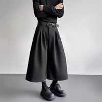deep tuck wide gaucho pants　VM1150