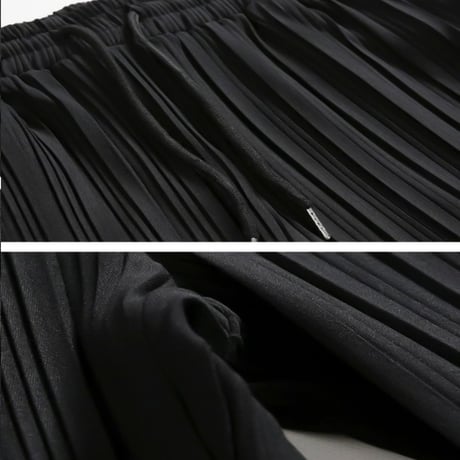 pleats straight easy pants /2color　VG1073