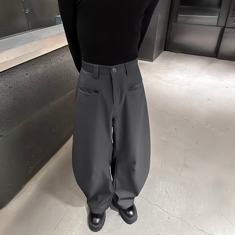 minimal drape wide slacks /2color　VM1154