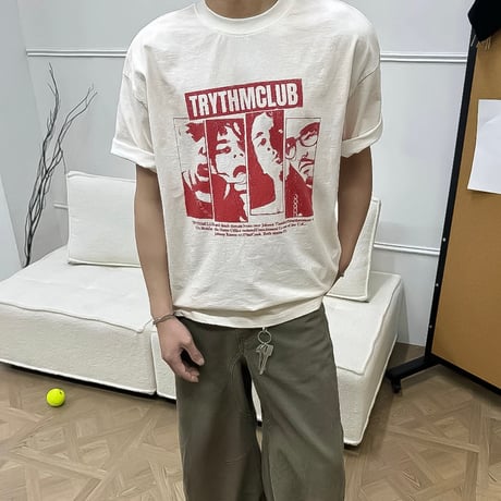 oversized vintage graphic t-shirt /2color　VG1336
