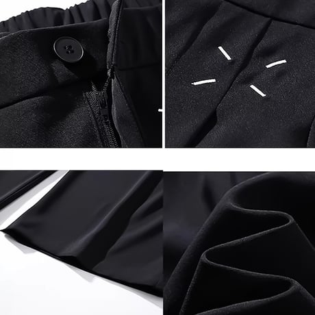 x-detail wide pleat slacks /2color　VM1115