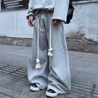 rope belt wide sweat pants　VM1064