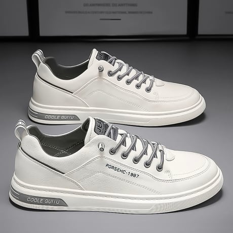 minimal street leather sneakers /2color　VG1311