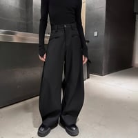 minimal drape wide slacks /2color　VM1154