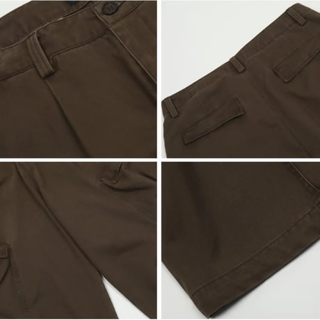 vintage wash wide military cargo pants /5color　VG1172