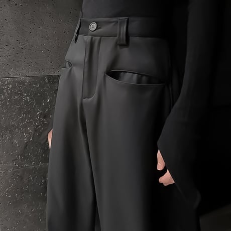 minimal drape wide slacks /2color　VM1154