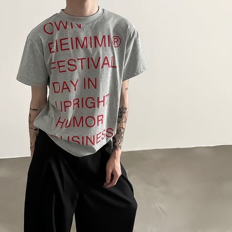 bold typo relaxed tee /2color　VM1036