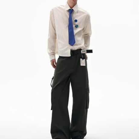 decorated classic stripe shirt　VG1176