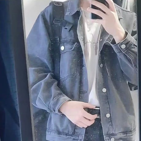 oversized washed denim jacket /2color　VG1319