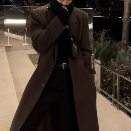 oversized heavy wool long coat /3color　VG1221
