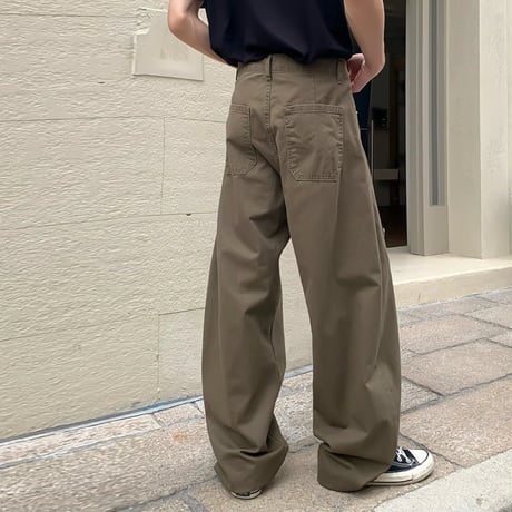 pigment dyed wide straight denim /3color　VG1173