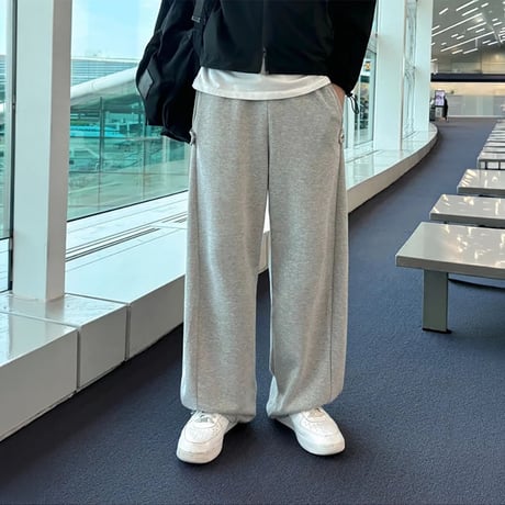 loose seam wide sweat pants /2color　VM1117