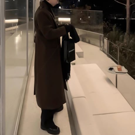 oversized heavy wool long coat /3color　VG1221