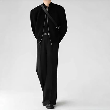 minimal tucked wide slacks　VM1124