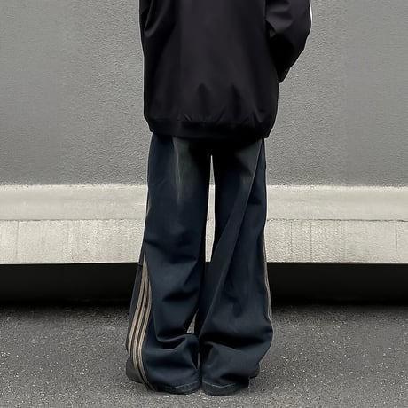 side stripe vintage wide denim　VM1056
