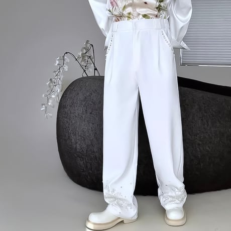 minimal clean wide slacks　VM1133