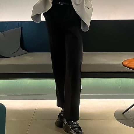 minimal tucked wide slacks　VM1123