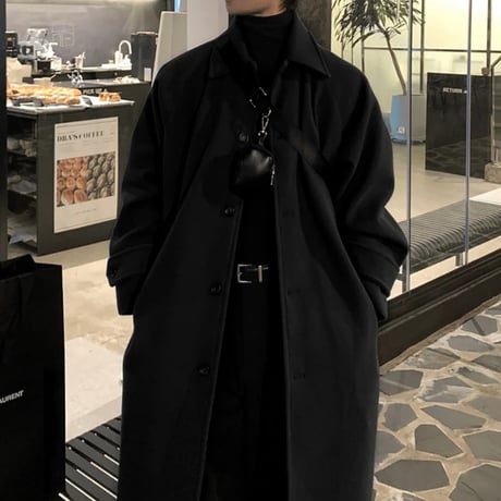 loose fit minimal long coat　VG1220