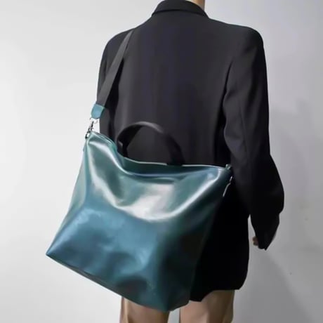 simple leather 2way tote bag /4color　VG1199