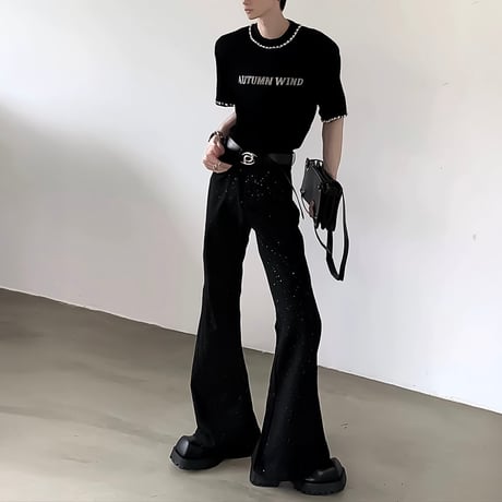 glittering flare trousers　VM1119