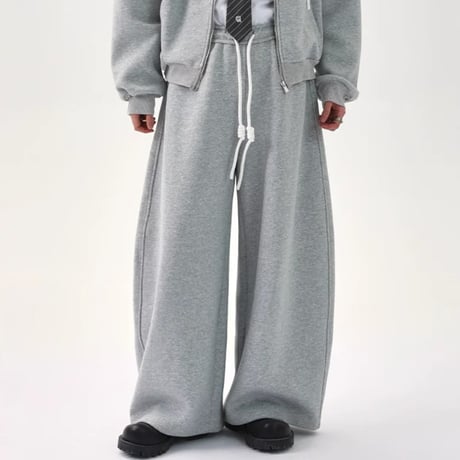 rope string wide sweat pants /2color　VG1067