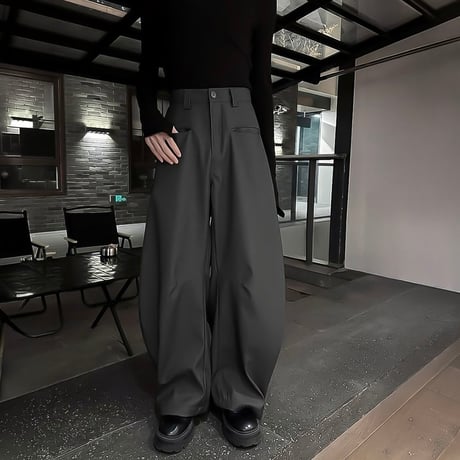 minimal drape wide slacks /2color　VM1154