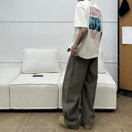 oversized vintage graphic t-shirt /2color　VG1336