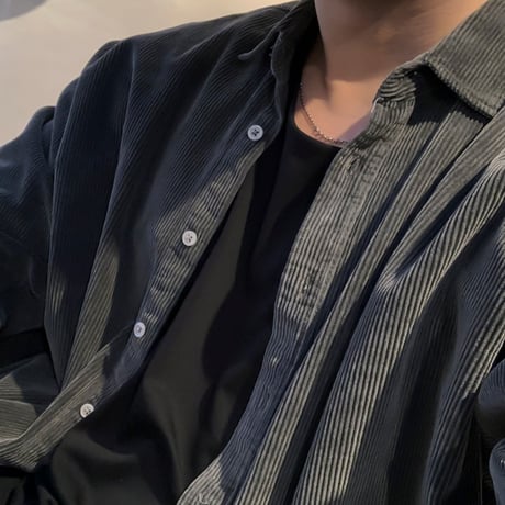 washed corduroy oversized shirt /5color　VG1184