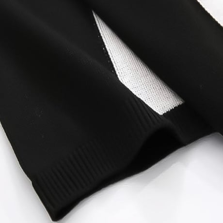minimal vertical bicolor knit /3color　VM1167