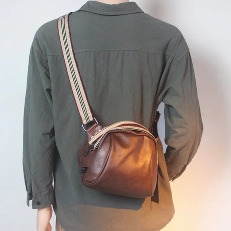 retro stripe strap body bag /3color　VG1213