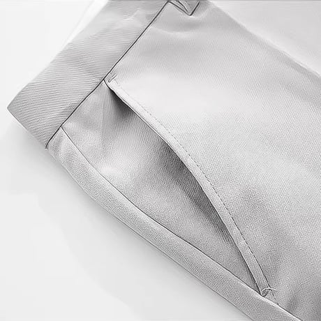 minimal straight center press slacks /2color　VG1316