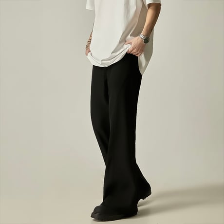curve seam line flare slacks /2color　VM1105