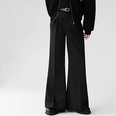 minimal tucked wide slacks　VM1124