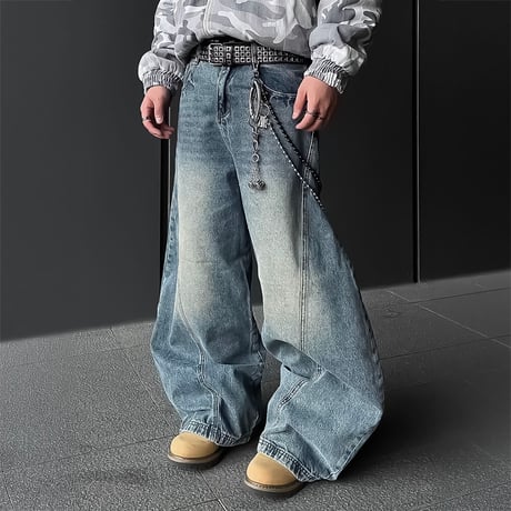 curved seam wide denim　VM1063