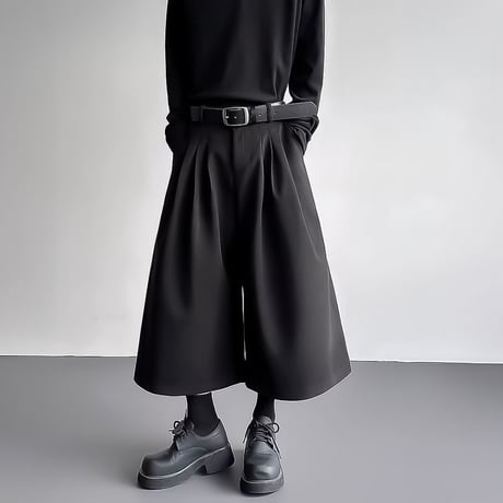 deep tuck wide gaucho pants　VM1150