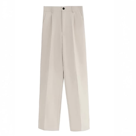 minimal tucked wide slacks /3color　VM1122