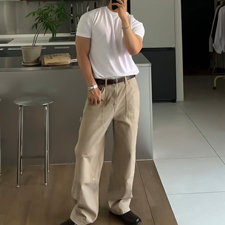 vintage washed carpenter pants /3color　VG1121