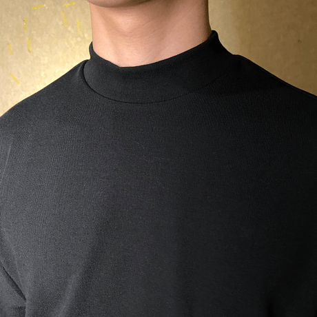 relaxed henley neck knit tee /2color　VM1108