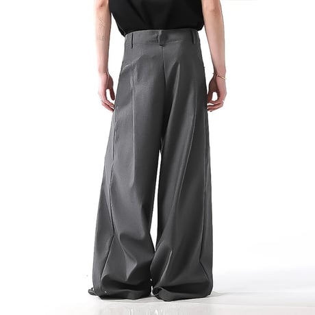 deep tucked drape slacks /2color　VM1008