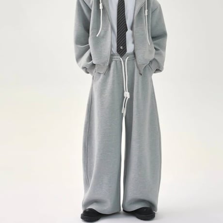 rope string wide sweat pants /2color　VG1067