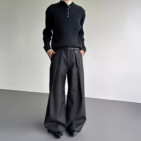 tucked wide voluminous slacks　VM1153