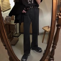 vintage black straight denim　VG1058
