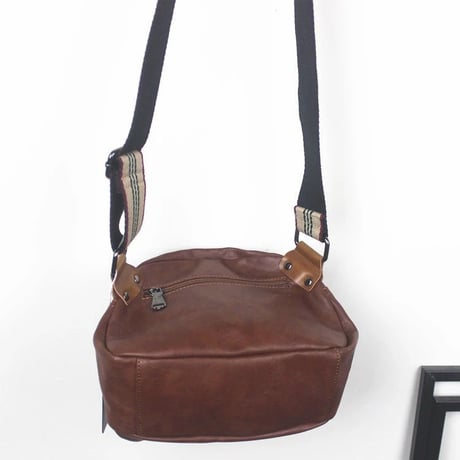 retro stripe strap body bag /3color　VG1213