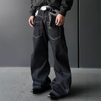 boa panel stitch wide denim　VM1061