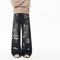graffiti art baggy denim /2color　VM1020