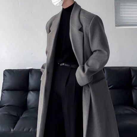 oversized heavy wool long coat /3color　VG1221