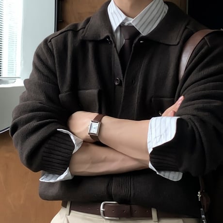 classic vertical stripe relax shirt /3color　VG1104