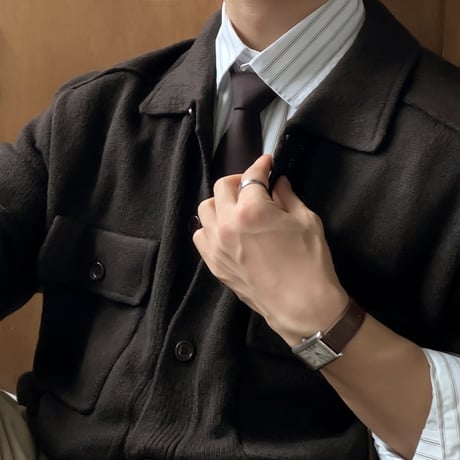 classic vertical stripe relax shirt /3color　VG1104