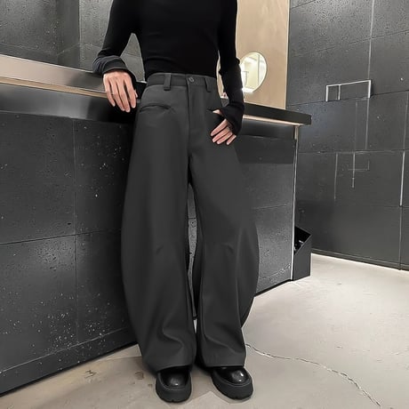 minimal drape wide slacks /2color　VM1154
